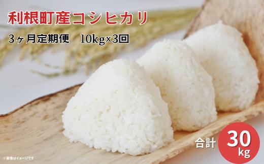 
            【3ヵ月定期便】利根町産コシヒカリ　精米10kg×3回
          