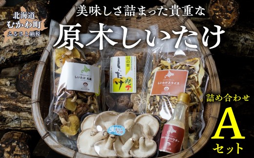 美味しさ詰まった貴重な原木しいたけ詰め合わせ　Aセット  【ふるさと納税 人気 おすすめ ランキング しいたけ 椎茸 詰め合わせ セット キノコ 茸 原木 栽培 乾燥  贈答 プレゼント 美味 旨味 調理 料理 調理 料理 煮物 焼物  BBQ 北海道 むかわ町 穂別 送料無料 】MKWN001