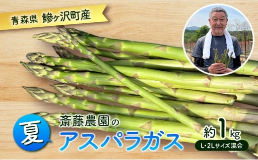 夏アスパラガス 約1kg L～2L 混合 斎藤農園 野菜 アスパラガス 栄養豊富 ほんのり甘い 肉質しっかり あっさりとした食味  おつまみ 料理 お弁当 食材