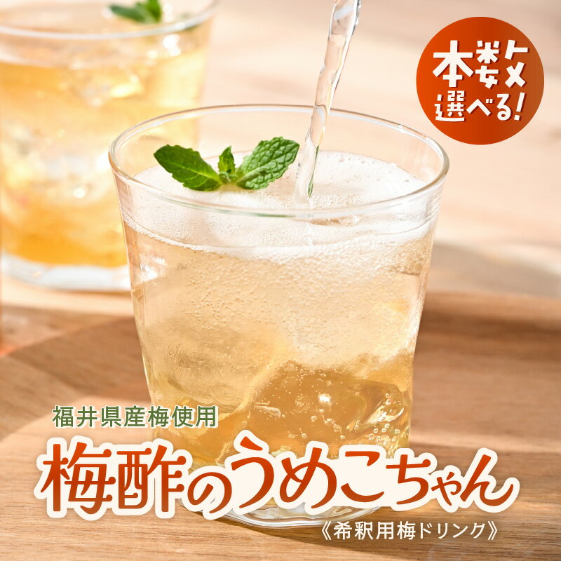 【ふるさと納税】希釈用梅ドリンク 福井県産梅「梅酢のうめこちゃん」500ml【選べる本数：1本/2本】【飲み物 ドリンク ドレッシング福井県産 ウメ ジュース ギフト 母の日 父の日 敬老の日 お中元 お歳暮 】