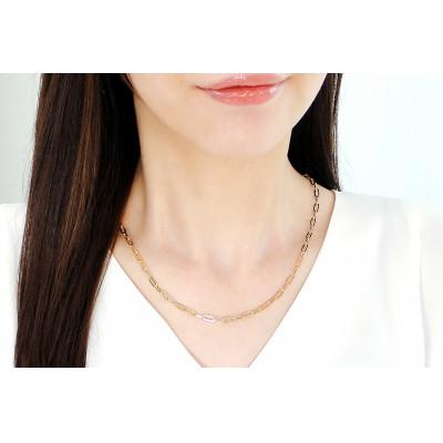 ふるさと納税 昭和町 K18YGペーパークリップチェーンネックレス 幅3.6ミリ 中空 |  | 03