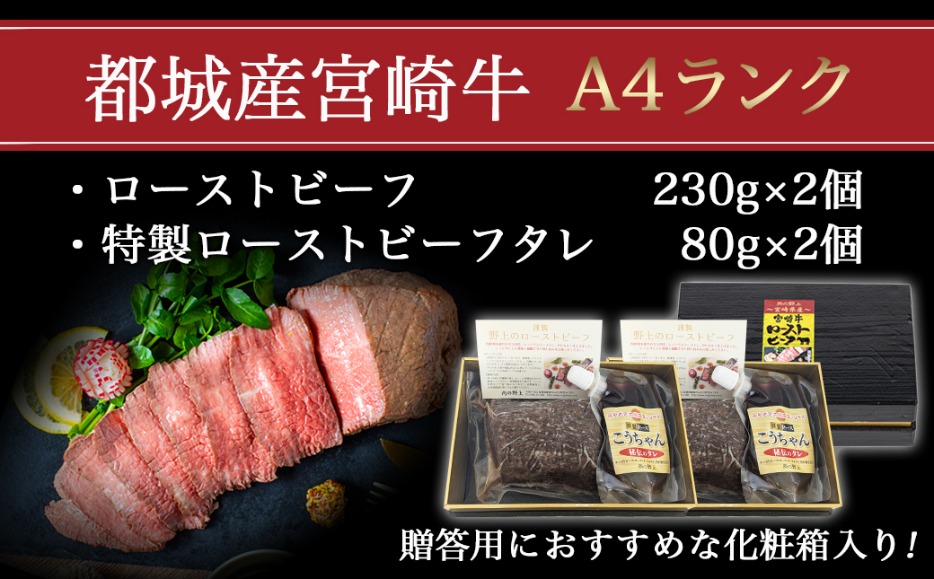 宮崎牛ローストビーフ 230g×2個_26-2601
