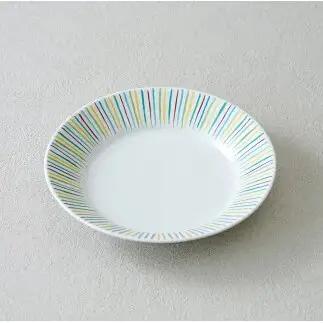 有田焼  5色十草 リムプレート皿 16.5cm【中山陶和堂】食器 うつわ 器 プレート 皿 かわいい カラフル bv016