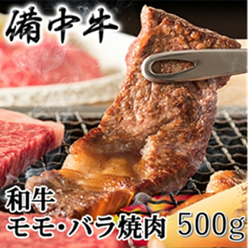 【ふるさと納税】備中牛 和牛モモ・バラ焼肉 500g 農林水産大臣賞受賞 岡山県産 黒毛 和牛 肉 お肉 牛肉 牛