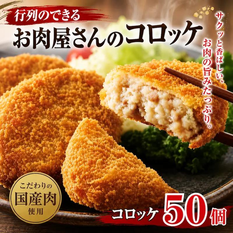 こだわりの国産手作りコロッケ 肉コロッケ 合計50個