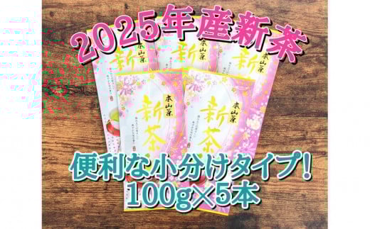 【2025年5月中旬より順次発送】 新茶 ほんやま茶 100g×5本 本山茶 オススメお茶◆