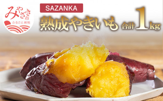 SAZANKA 熟成やきいも 1kg｜焼き芋 芋 いも お芋 おいも さつまいも サツマイモ さつま芋 焼芋 やきいも 蜜 甘い さざん華 糖度五十度 糖度50度 お菓子 おやつ デザート グランプリ アレンジ 手軽 簡単 レンジ 冷やしやきいも 人気 焼き菓子 クリーミー お土産 宮崎県 宮崎市｜_M086-003