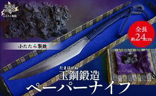 
            【限定1点】玉鋼鍛造ペーパーナイフ 【 ふるさと納税 人気 おすすめ ランキング ペーパーナイフ ナイフ 玉鋼 使用 たたら製鉄 自家製鉄 自家鍛造 オリジナル  北海道 室蘭市 送料無料 】 MROBL001
          
