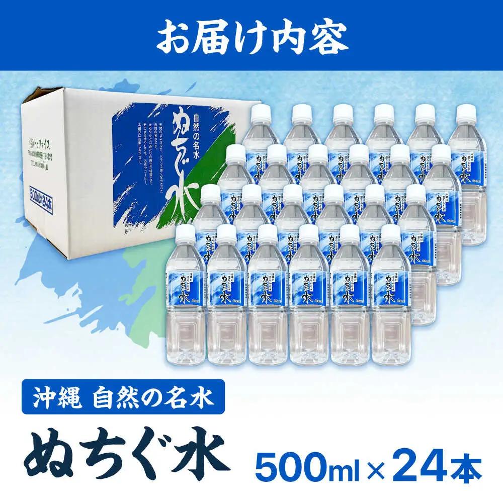 自然の名水 ぬちぐ水 500ml 24本 水 飲料水 ミネラルウォーター 防災 キャンプ 備蓄 / トゥワァイス[BCEJ001]