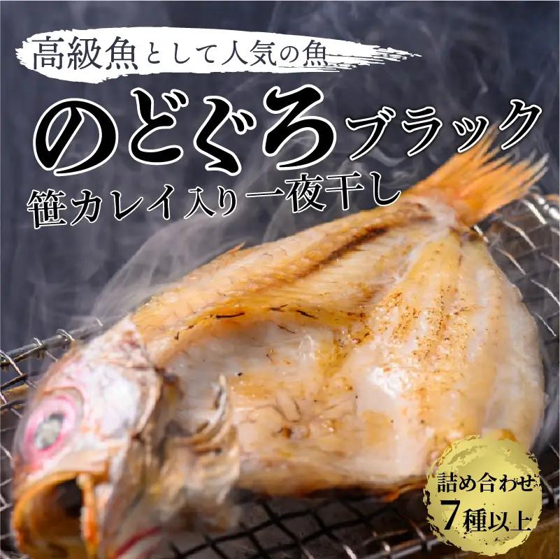 のどくろ、笹カレイ入り 一夜干し詰め合わせ ブラック｜干物