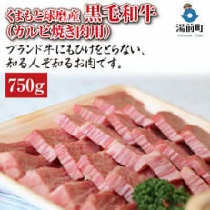 くまもと球磨産　黒毛和牛(カルビ焼き肉用　750g)