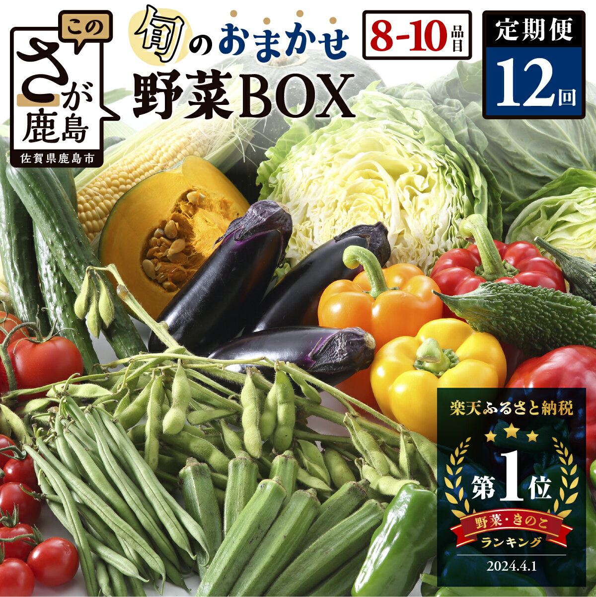 【ふるさと納税】レビューキャンペーン【選べるサイクル】野菜 定期便 12回 旬のおまかせ野菜BOX 12ヶ月 8~10品目 | ふるさと納税 野菜 定期便 定期 やさい 定番 野菜 セット 詰め合わせ 旬 新鮮 産地直送 大容量 ふるさと 佐賀県 鹿島市 人気 送料無料 H-13