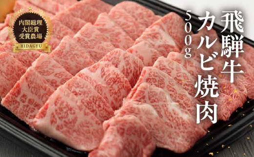 飛騨牛カルビ焼肉用（500g）最高級 国産 牛肉 ブランド牛  牛  焼き肉 ギフト 贈答 飛騨牛 焼き肉 焼肉 【冷凍】