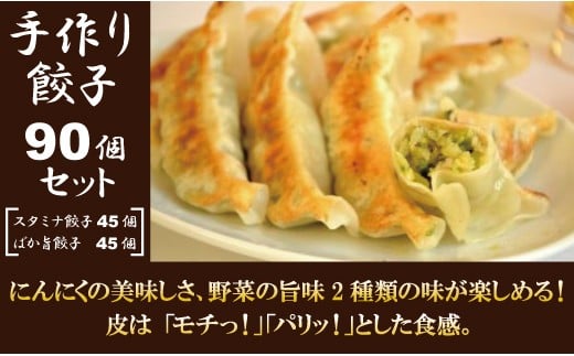 
特製！手作り餃子セット（スタミナ餃子45個＋ばか旨餃子45個）
