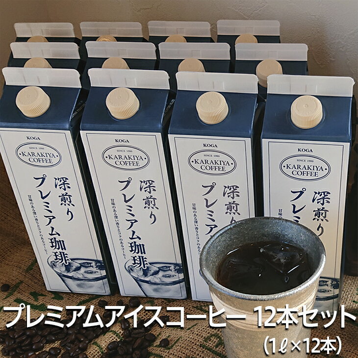【ふるさと納税】プレミアムアイスコーヒー 12本セット 甘みのある深い香りとコク | coffee コーヒー 珈琲 アイスコーヒー アイス珈琲 ブラックコーヒー 無糖 紙パック ネルドリップ ドリンク お取り寄せ 自家焙煎 ギフト 厳選 贈答 贈り物 お中元 夏ギフト プレゼント_AK27