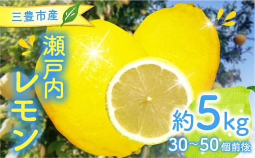 【ふるさと納税】【配送不可地域：北海道・沖縄県・離島】 三豊市産 瀬戸内レモン 約５ｋｇ（30～50個前後） 檸檬 れもん 爽やか 香り レモン 国産 lemon オーガニック 瀬戸内 有機レモン 通販 お取り寄せ オーガニックレモン 瀬戸内レモン フレッシュレモン  秋 旬