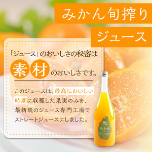 100％ピュア高根島みかん旬搾りジュース　4本セット