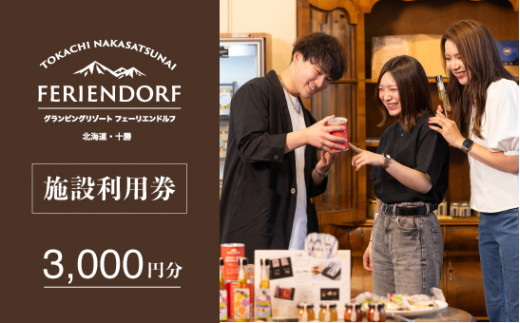 グランピングリゾート・フェーリエンドルフ 施設利用券 （3,000円分） [N1-20]
