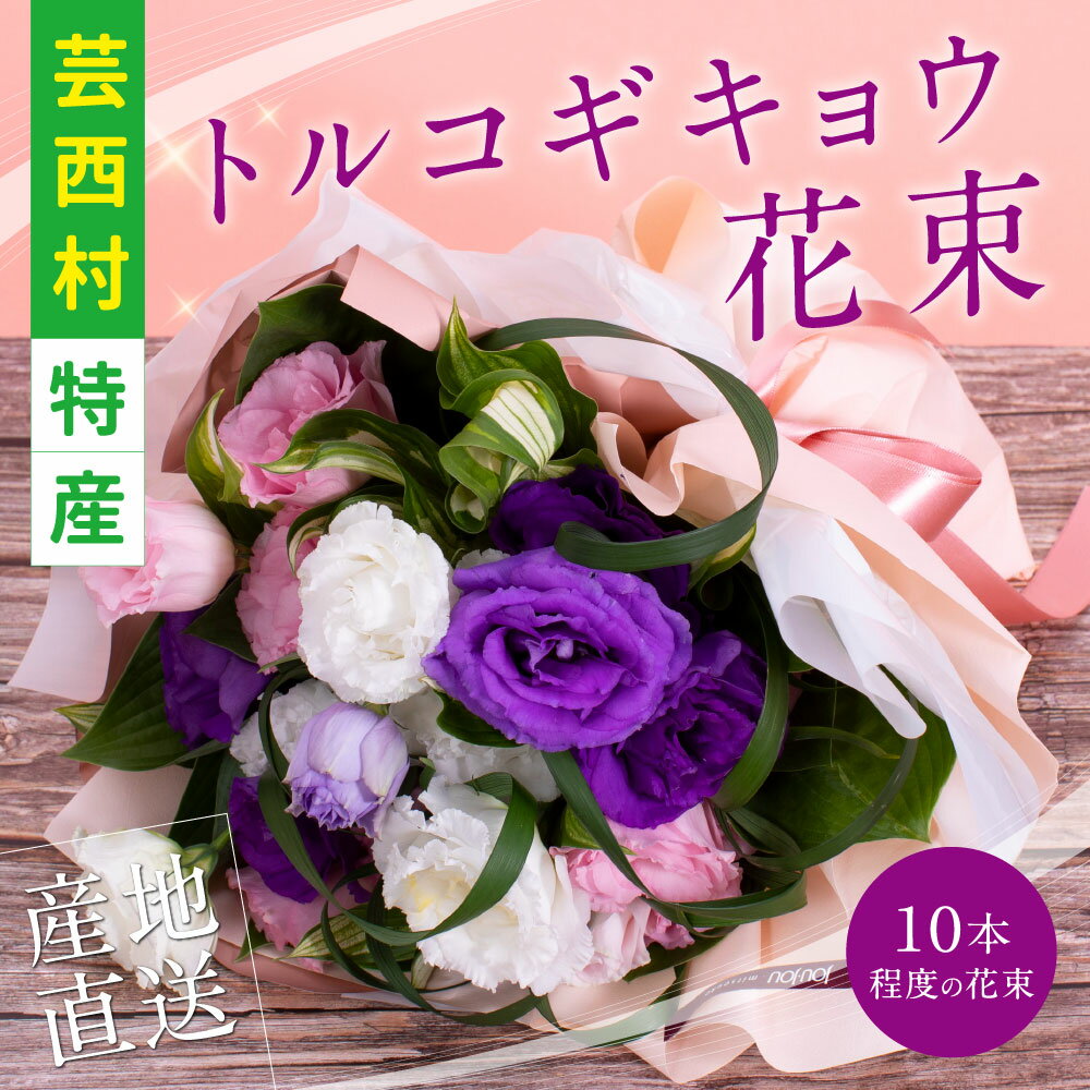 【ふるさと納税】 芸西村特産 トルコギキョウ花束（約10本程度の花束）故郷納税／高知県芸西村産のトルコギキョウを生産地よりお届け 花言葉は「優雅」「すがすがしい美しさ」「希望」「永遠の愛」大切な方への贈り物としても 10月中旬より発送 女性 プレゼント