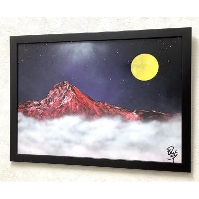 ふるさと納税 神戸市 スプレアート作品原画「満月と赤い山」 |  | 01