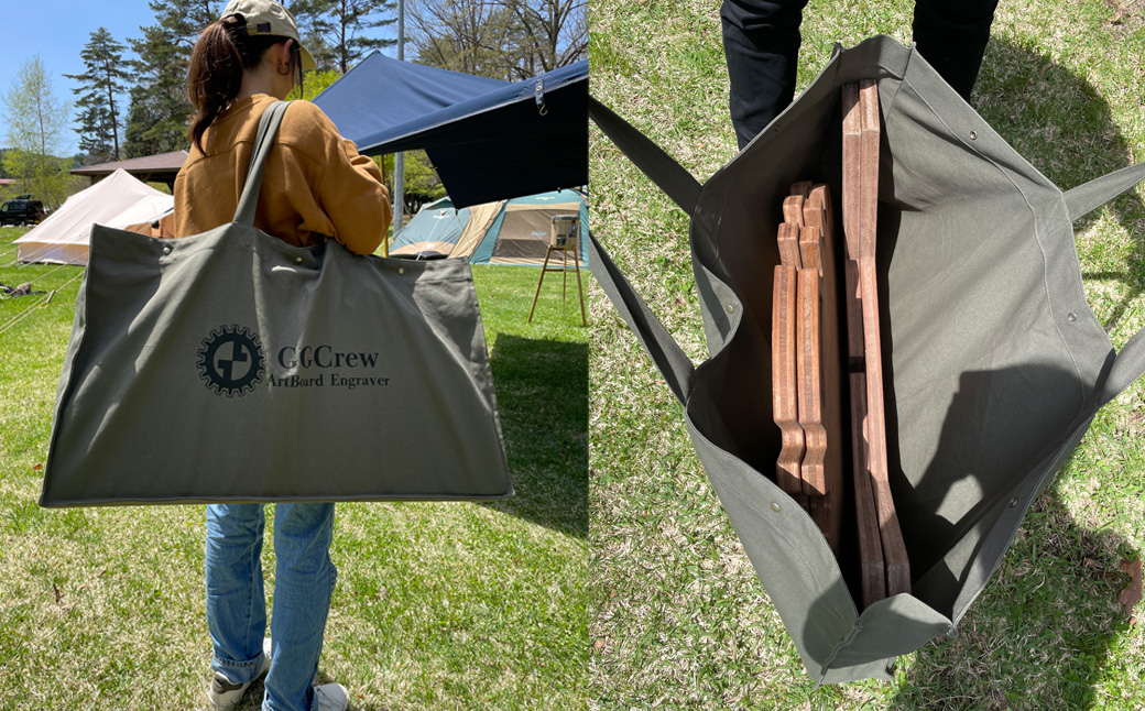 【ウォルナット】スプリットテーブル　Signum シグナム（1台）【専用袋付き】（幅 860mm×奥行 860mm×高さ 400mm）机 テーブル 彫刻 キャンプ コンパクト 木目 軽量 アウトドア 