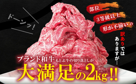 期間限定　もとぶ牧場　訳あり　もとぶ牛切り落とし　2kg（500g×4P） 切落し すき焼き 煮込み カレー 沖縄 オススメ おすすめ 人気 ブランド 和牛 県産和牛 黒毛和牛 牛肉 牛 小分け 便利
