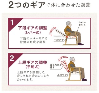 1169 円背椅子　やすらぎ３【アイボリー】