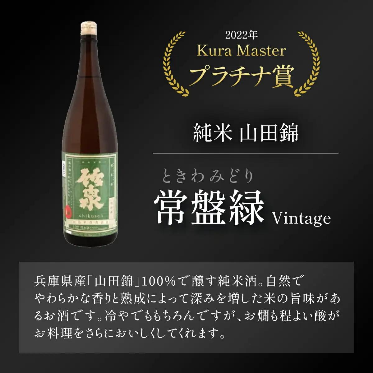 竹泉 Kura Master・IWCダブル受賞記念セット(1.8L×2本) 日本酒 地酒 酒 さけ お酒 おさけ 田治米合同会社 兵庫県 朝来市 AS1CC1