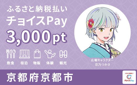 
京都市チョイスPay 3,000pt（1pt＝1円）【会員限定のお礼の品】
