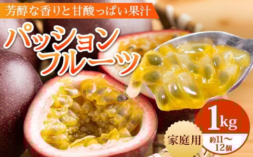 【2026年・先行予約】【訳あり品】家庭用パッションフルーツ1kg （約11～12個）濱田農園  ｜先行予約 産地直送 新鮮 パッション フルーツ 南大隅町 果物 果実 プレゼント濱田農園 家庭用 人気 南国フルーツ  HB-707