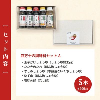 ふるさと納税 四万十市 【お試し・少量タイプ】 四万十の調味料5本セットA(各100ml) |  | 01