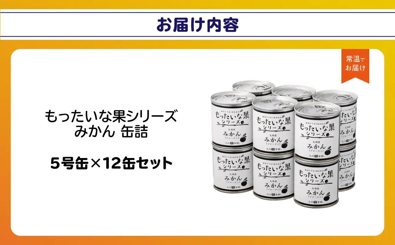 【訳あり】 もったいな果シリーズ みかん 缶詰 5号缶×12缶 セット 国産 007-022