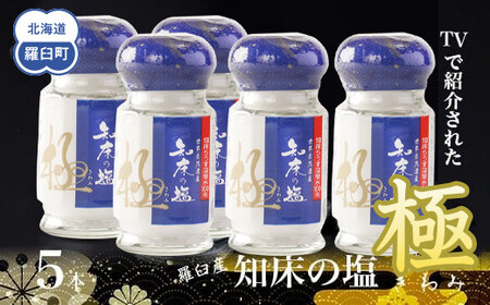知床の塩 極(きわみ)5本セット 海洋深層水 ミネラル 天然  ｜ 塩 塩 塩 塩 塩 