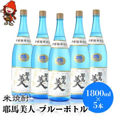 ふるさと納税 中津市 米焼酎　耶馬美人25度　ブルーボトル　1800ml×5本