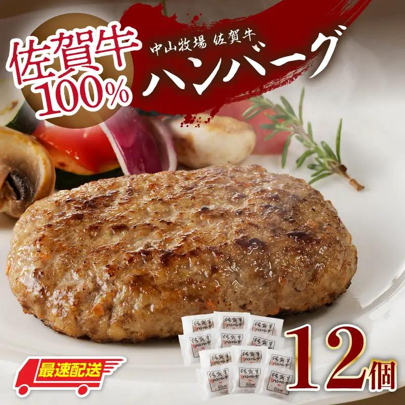 【最速配送】佐賀牛ハンバーグ 12個 ／ 佐賀牛【B226】