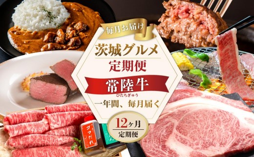 
                  12ヶ月 定期便 肉 常陸牛 Cコース 肉 常陸牛ハンバーグ 焼肉 すき焼き しゃぶしゃぶ リブロース ステーキ 常陸牛カレー レトルト ビーフ 国産牛 黒毛和牛 父の日 お取り寄せ お祝い 内祝い 出産 結婚 快気祝いプレゼント 誕生日 ギフト対応  茨城県 水戸市 肉のイイジマ（DU-113）
                