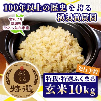 ふるさと納税 ひたちなか市 【先行予約・9月以降順次発送】令和7年　ひたちなか市産　特栽・特選ふくまる(玄米)10kg×1袋