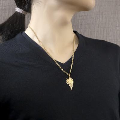 ふるさと納税 昭和町 18金 ペンダントトップ メンズ 羽根 ダイヤモンド 喜平用 250325201y |  | 02