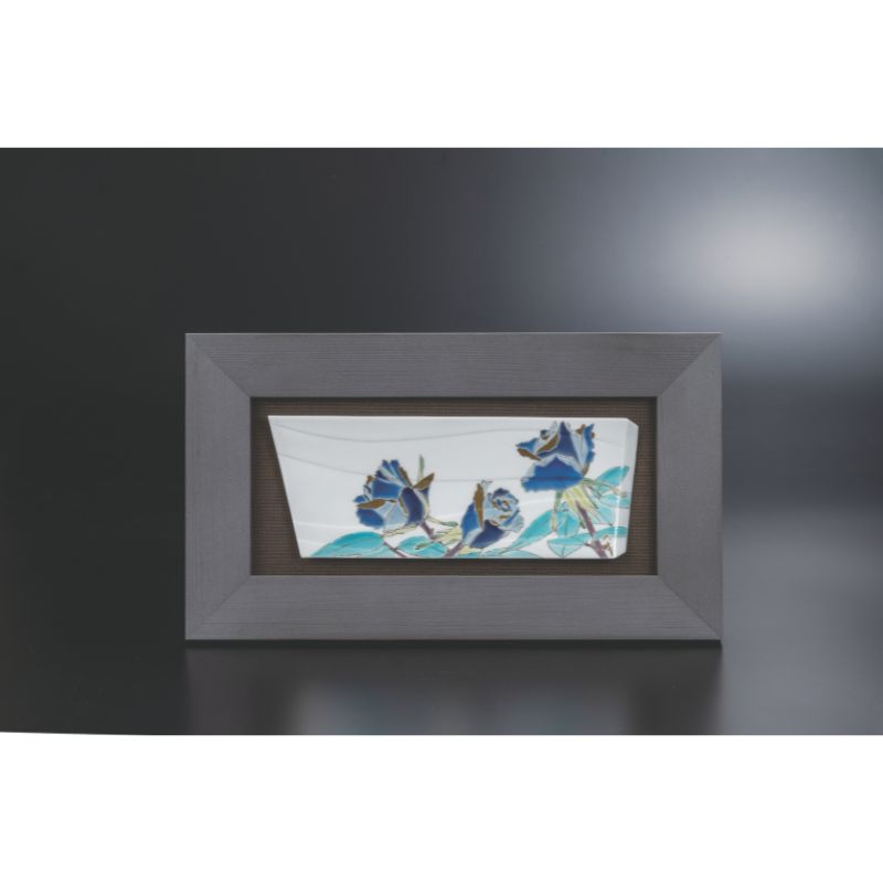 【ふるさと納税】九谷焼 陶額・色絵薔薇