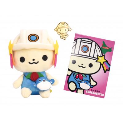 ふるさと納税 初山別村 しょさまるグッズ【しょさまるぬいぐるみ・しょさまる金のピンバッチ・しょさまるメモ帳】
