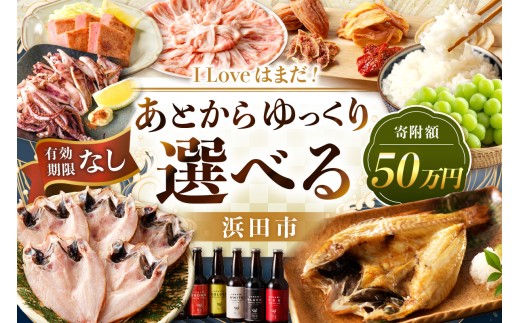 I Love はまだ！あとからゆっくり特産品を選べる（50万円プラン） 選べる 返礼品 特産品 プラン あとからセレクト 選べる返礼品 あとから選べる 【140_0989】