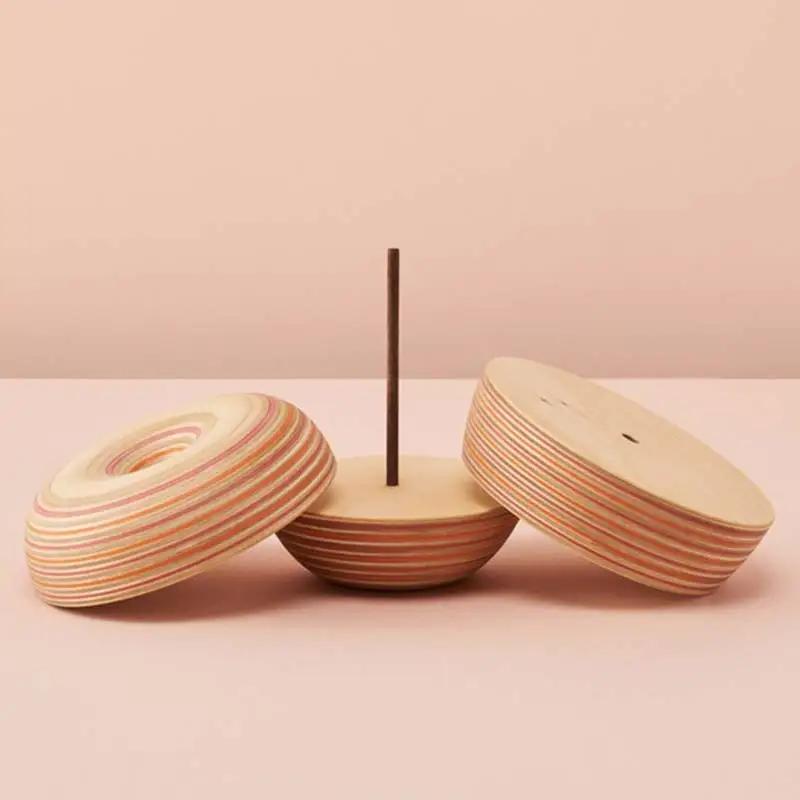 カードホルダー 「ringo」 レッドオレンジ 木製 HOKKAIDO WOOD F6S-281