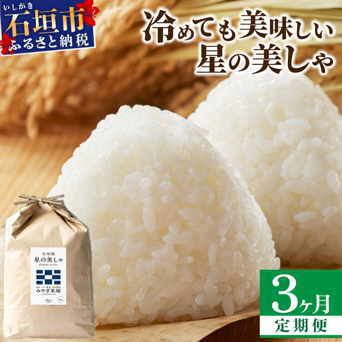 【ふるさと納税】3カ月連続お届け 石垣島産 星の美しゃ (ほしのかいしゃ) 15kg (5kg×3袋) ＜石垣島認定特産品＞ | 沖縄県 石垣市 石垣島 米 星 星の美しゃ MK-6