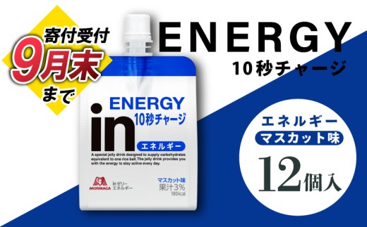 【2026年9月30日掲載終了】 inゼリー エネルギー 12個入り マスカット味 インゼリー ゼリー飲料 まとめ買い 森永製菓 栄養補給 10秒チャージ スポーツ エネルギー補給 飲むゼリー 小腹 防災 非常食 常備食 保存食 非常用 備蓄 災害備蓄 ローリングストック おやつ 手軽 簡単 常温保存 三島市 静岡県