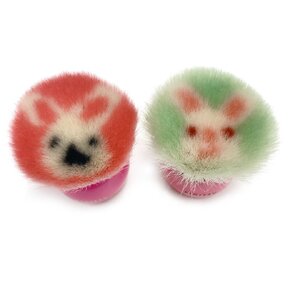 熊野化粧筆 うさぎさんパウダーブラシ【ピンク】【メイクブラシ 化粧筆 パウダーブラシ フェイスブラシ 仕上げ 熊野筆 伝統工芸 職人技 高級筆 ギフト 贈り物】 23-41