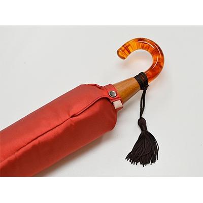 ふるさと納税 都留市 【数量限定】小宮商店 かさね 雨晴兼用折りたたみ傘　55cm コーラルレッド×アイボリー |  | 01