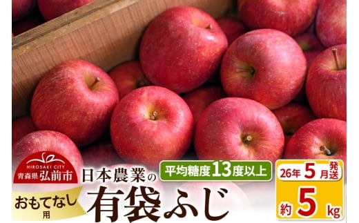 【26年5月発送】りんご 平均糖度13度以上！ 有袋ふじ 約5kg おもてなし用 CA貯蔵 クール便 青森 果物 フルーツ 林檎 リンゴ くだもの