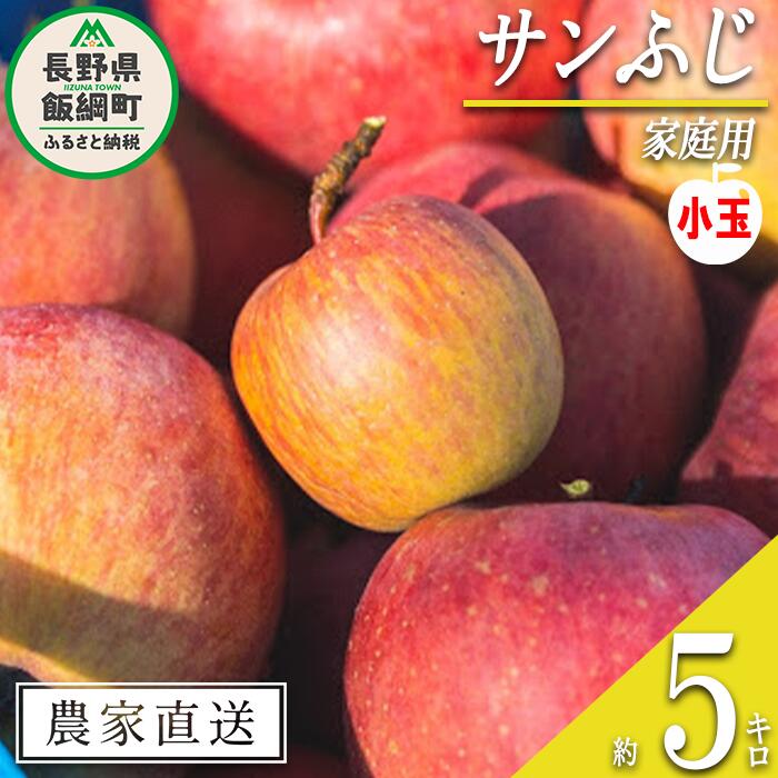 【ふるさと納税】 りんご サンふじ 家庭用 ( 小玉 ) 5kg 関農園 沖縄県への配送不可 エコファーマー認定 令和7年度収穫分 長野県 飯綱町 〔 信州 果物 フルーツ リンゴ 林檎 長野 11000円 予約 農家直送 〕発送時期：2025年12月上旬〜2025年12月下旬