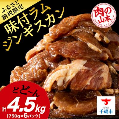 ふるさと納税 千歳市 味付 ラムジンギスカン 4.5kg≪ 肉の山本 ≫ 千歳ラム工房 ラム肉 北海道 千歳