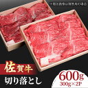 【ふるさと納税】すき焼き しゃぶしゃぶに！佐賀牛 赤身とバラ肉の切り落とし 600g（300g×2P） 吉野ヶ里町/NICK’S MEAT[FCY013]